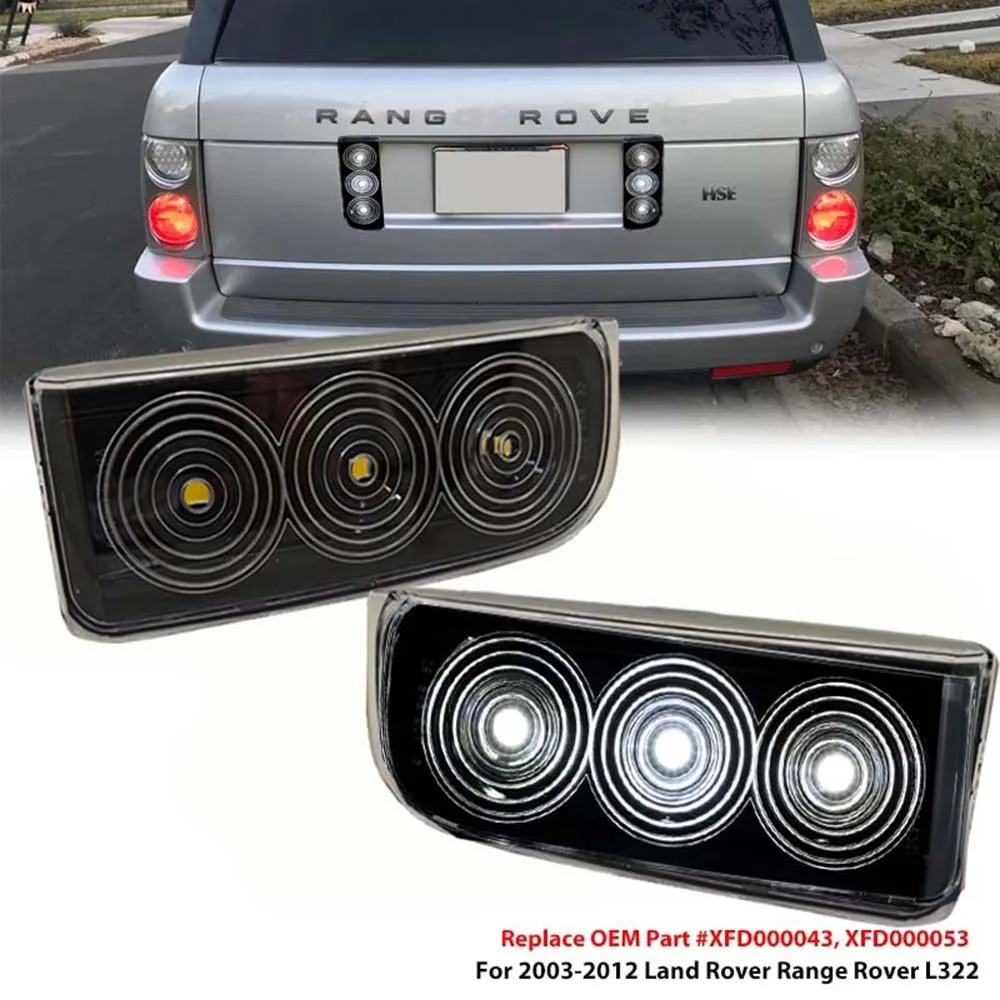 

Для Range Rover L322 2003-2012 светодиодная лампа номерного знака, задняя панель багажника, номерная панель, задний фонарь заднего хода, резервный фонарь, прозрачная линза