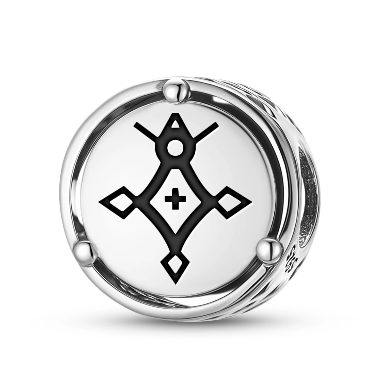 

Islam Cross of Agadez 925 Sterling Silver Symbol Charm Fit Original Bracelet Diy Jewelry Accessories Family Bead