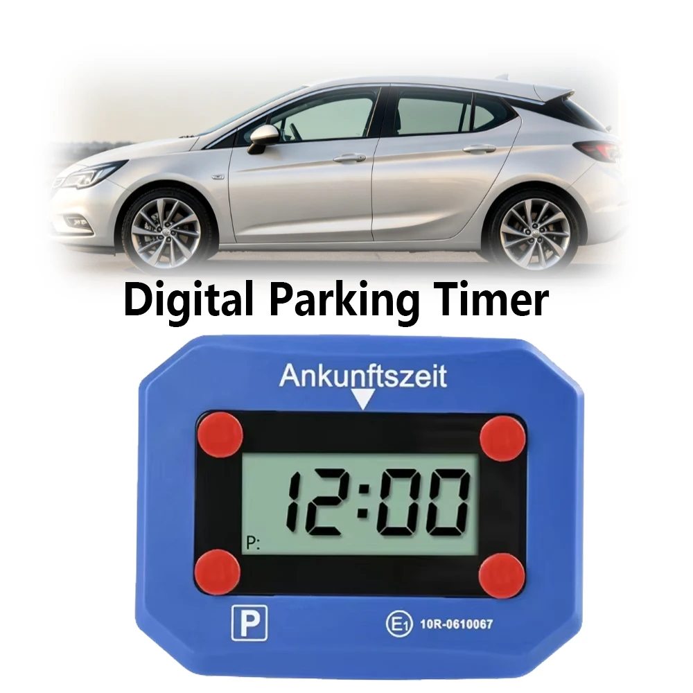1PC Digital Parking Timer Car Interior Accessory Electronic Parkscheibe with E1 Zulassung Auto Clock including Battery