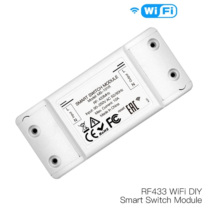 Interruptor de radiofrecuencia RF433 externo, botón de Control doble, interruptor de 10A, fácil de instalar