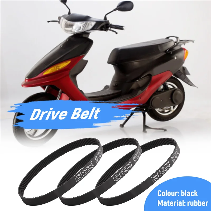 HOES-3Pcs 3M-390-12 محرك حزام دائم سميكة المطاط محرك حزام الملحقات ل دراجة كهربائية E-الدراجة سكوتر دراجة نارية