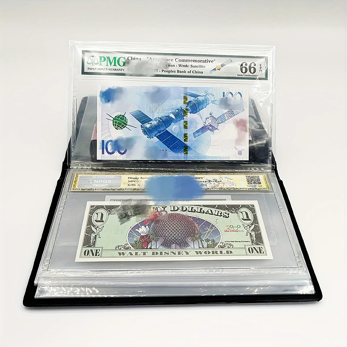 20 Sheets Graded Banknote Album Currency Holder Book for Slabbed Banknotes Paper Money Collection Storage Display Case