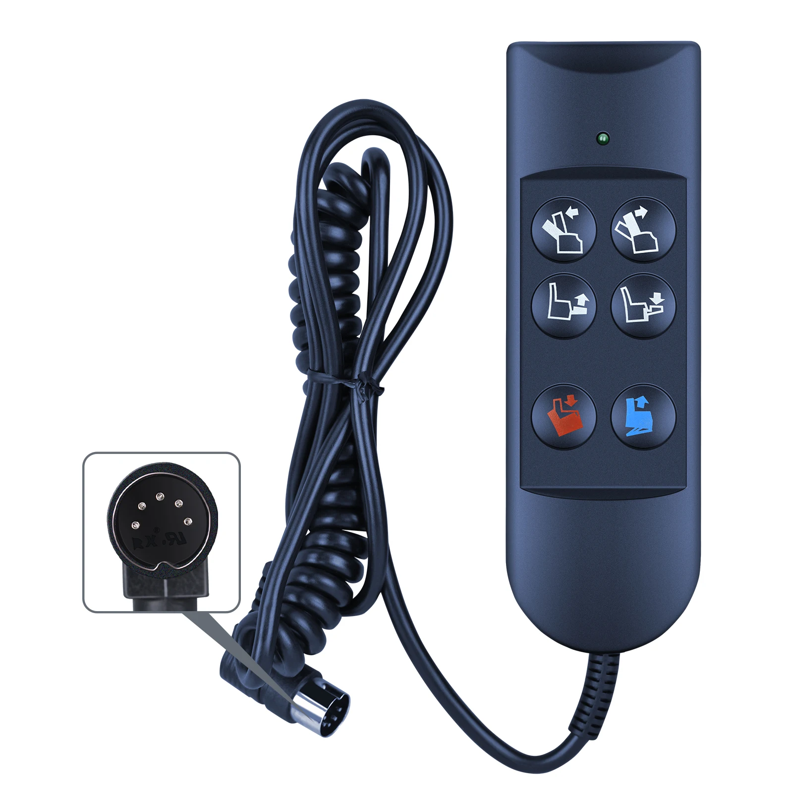 

6-кнопочный 5-контактный подъемный стул с дистанционным управлением для Golden Tech Dewert Limoss Lift Chair Infinite Position Hand Contro ZK756HCL