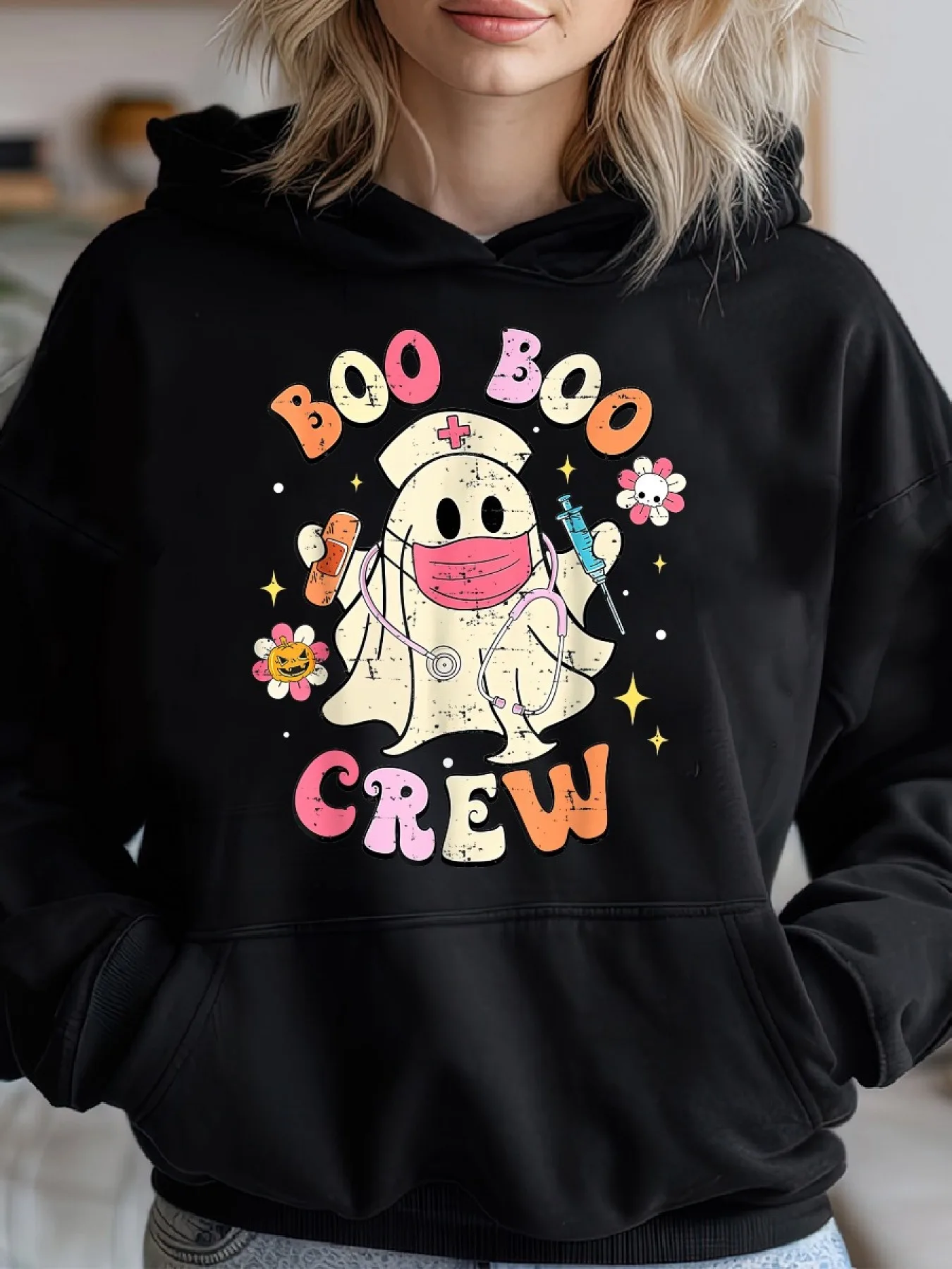 

Halloween Graphic Printing Autumn and Winter Pure Cotton Men's and Women's Hoodies Outdoor Street Sports Training Brand Trend