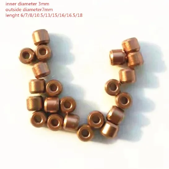 10pcs/lot 3mm small bearing Copper brass bushing guide sleeve Precision mini Oil bearing gear
