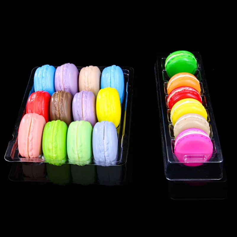 10 00piece.Custom.plastic clamshell 6 share blister Macaron packaging box Macaron