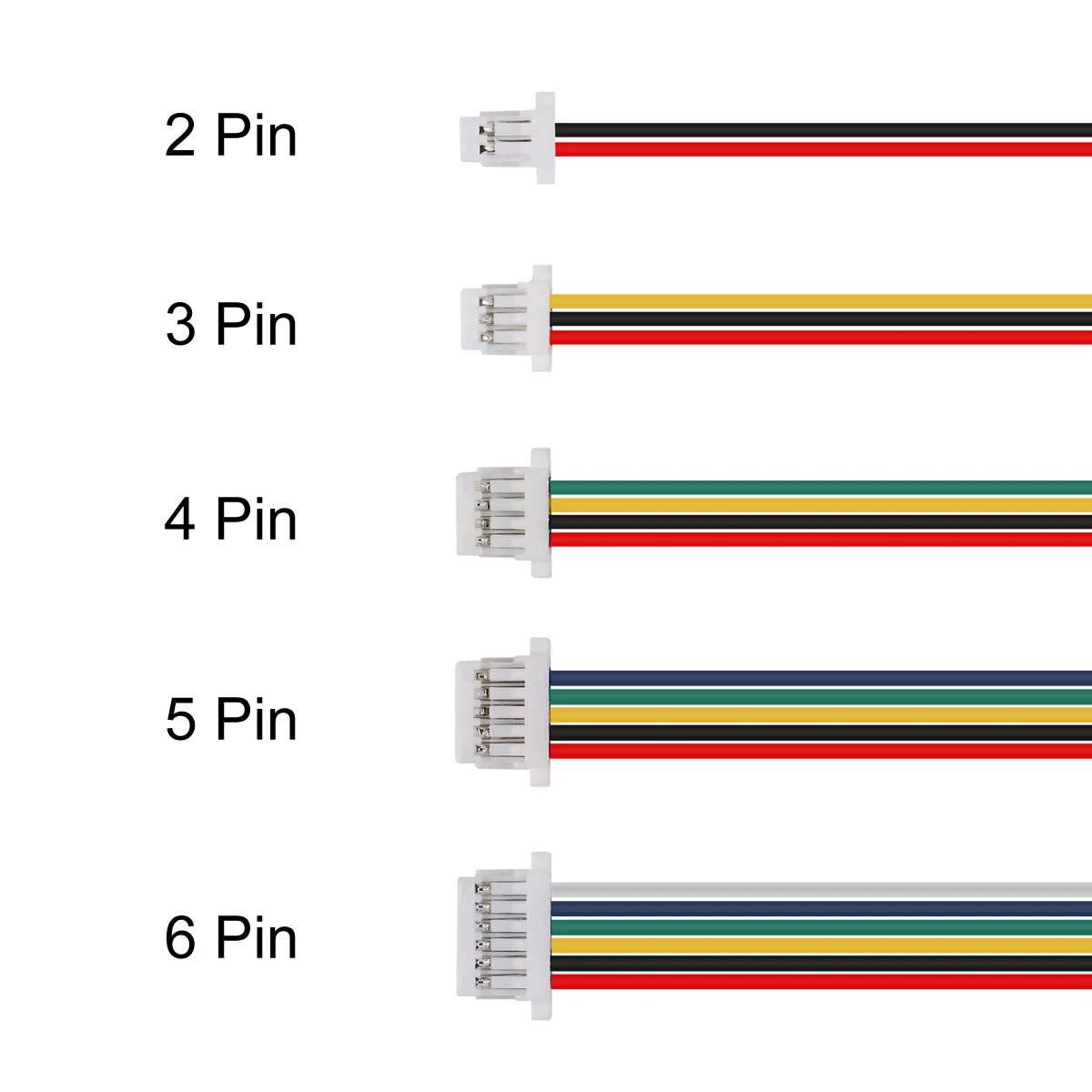 5PCS Mini JST SH 1.0mm passo femmina presa terminale spina connettore filo SH 1mm 2 Pin 10CM 26AWG cavo cavi elettronici