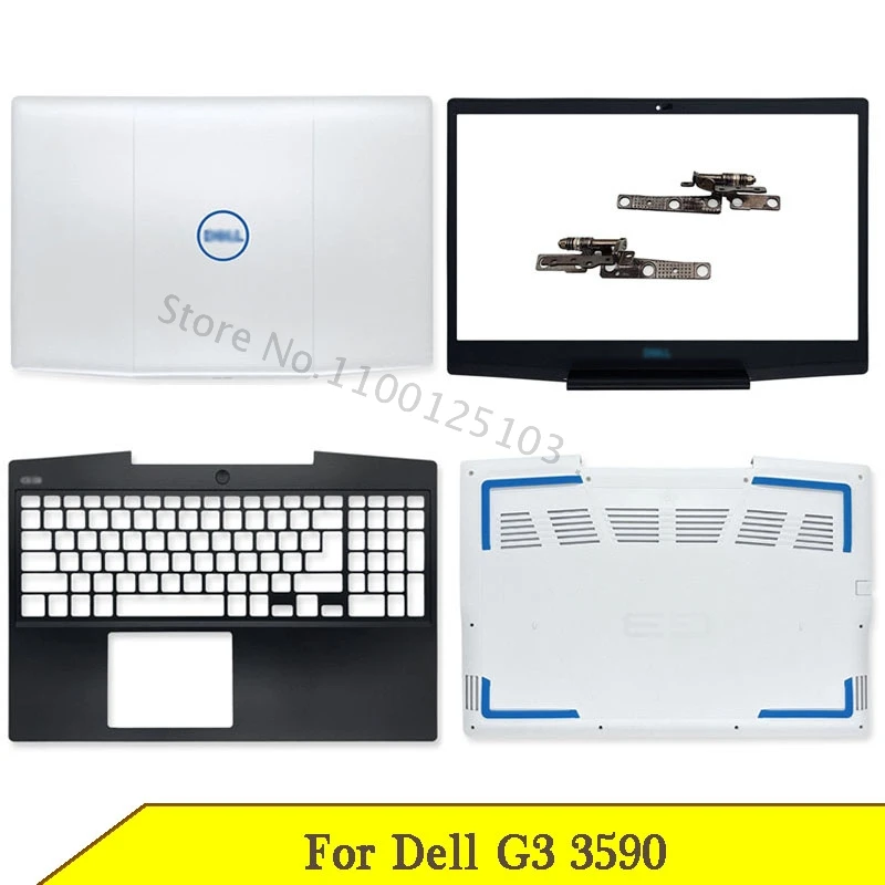 portatil lcd capa traseira para dell g3 3590 serie superior capa frontal moldura palmrest inferior case a b c d dobradicas branco 03hkfn novo 01