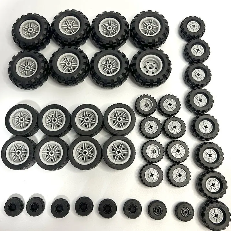 16/24Pcs building block tire wheel for boys and girls children