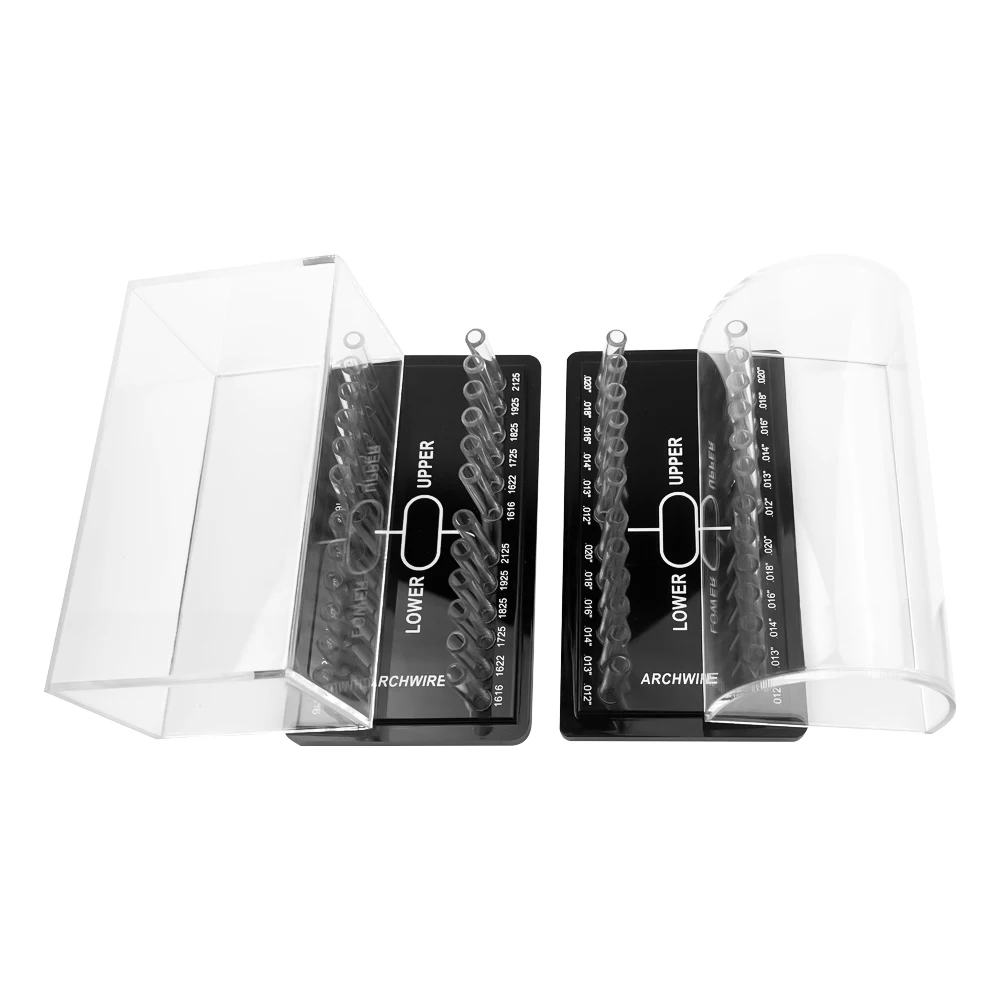 Dental Acrylic Arch Wire Case Round Rectangular Orthodontic Archwire Dispenser Placing Transparent Box Dentist Supplies