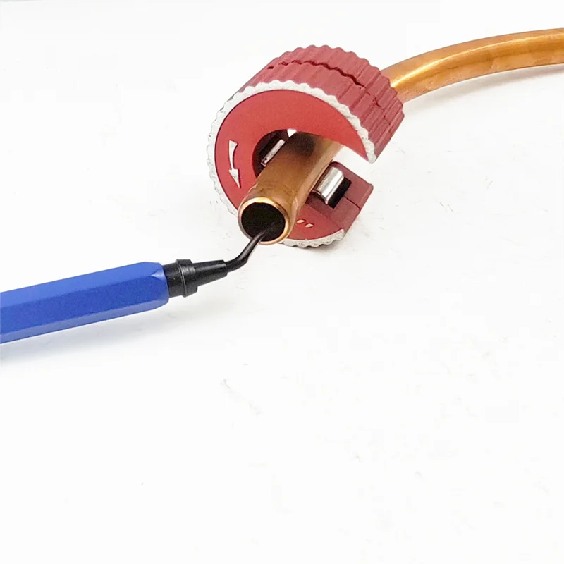 A02F-ensemble de coupe-tubes en cuivre, outil de coupe de tuyaux en cuivre, comprend 3 fraises de 1/2 à 1 pouce, 1 couteau de coupe, 3 roues de coupe de rechange