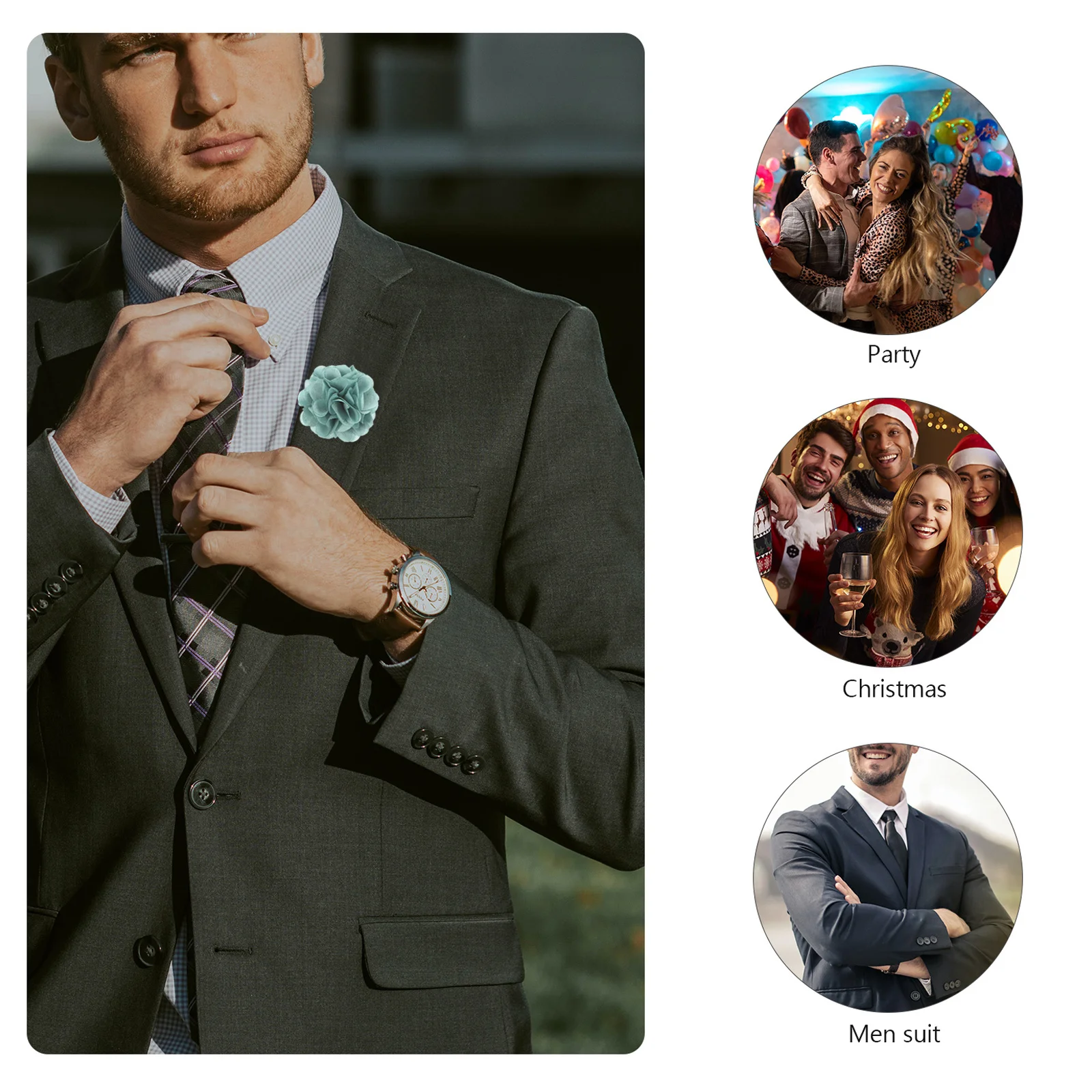 16 Stuks Mannen Pak Revers Pin Bloem Modellering Broche Elegante Kraag Broche Pak Corsage Decor Accessoire Revers