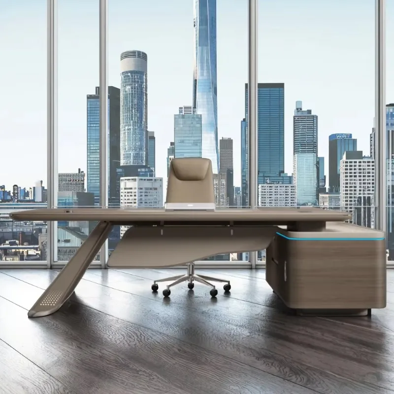 Modern Design Executive CEO Office Table New Office Desk L Shaped Wooden Extendable for Workstations