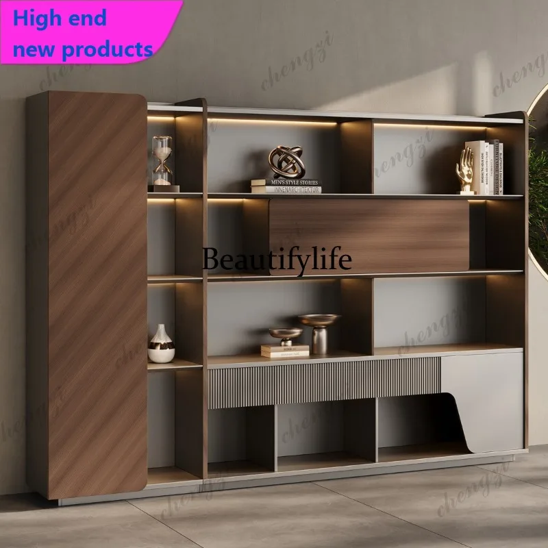Boss office background document information cabinet simple modern locker floor bookshelfA68