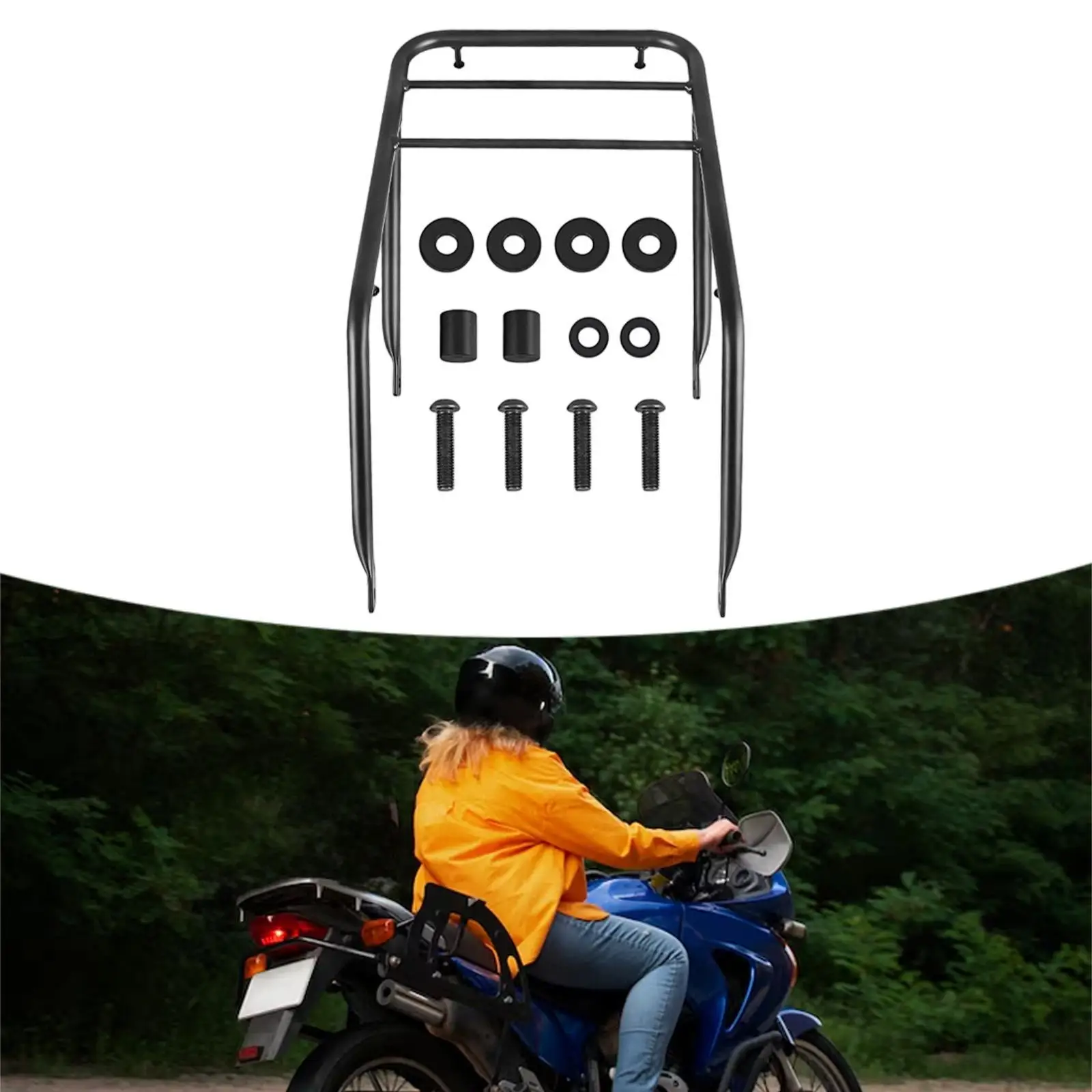 

Motor Rear Luggage Rack Motorcycle Frame Support Easy to Install High