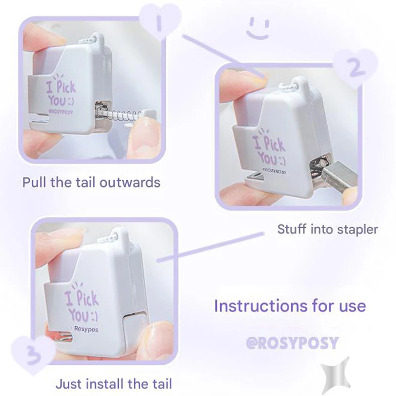 Palm Office Stapler 10# Pin Staples Carry-on Cute Candy Stationery Stapler High-value Compact Text Data Binder Bookbinding Tools