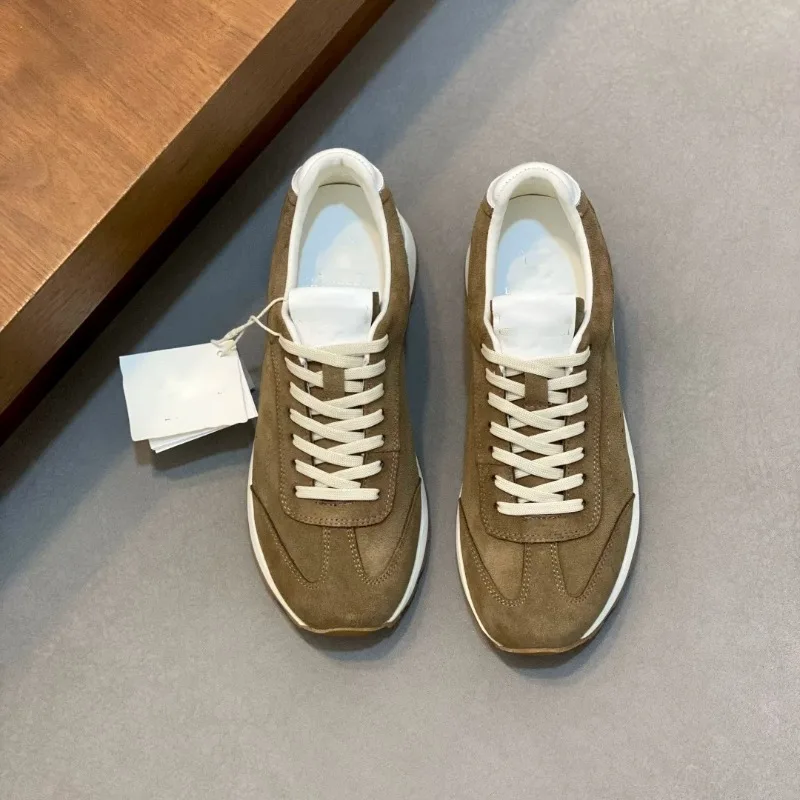 2026 New BC* Men Genuine Leather Lace Up Shoes  Versatile  Retro Casual Sneakers