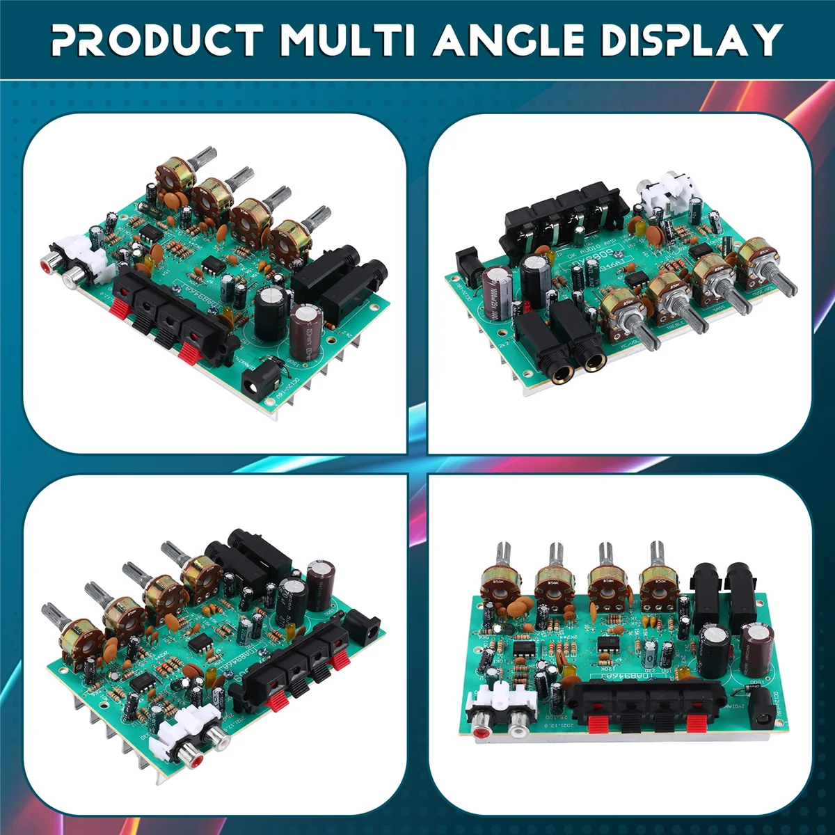 Placa amplificadora de Audio estéreo TDA8944, amplificador de micrófono Digital para coche, altavoz de Control de tono, amplificador de Karaoke, 40W + 40W