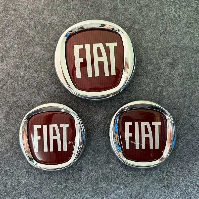 1pcs 95mm/120mm ABS for Fiat 500 emblem FIAT front bumper, grille badge, rear trunk micro badge sticker