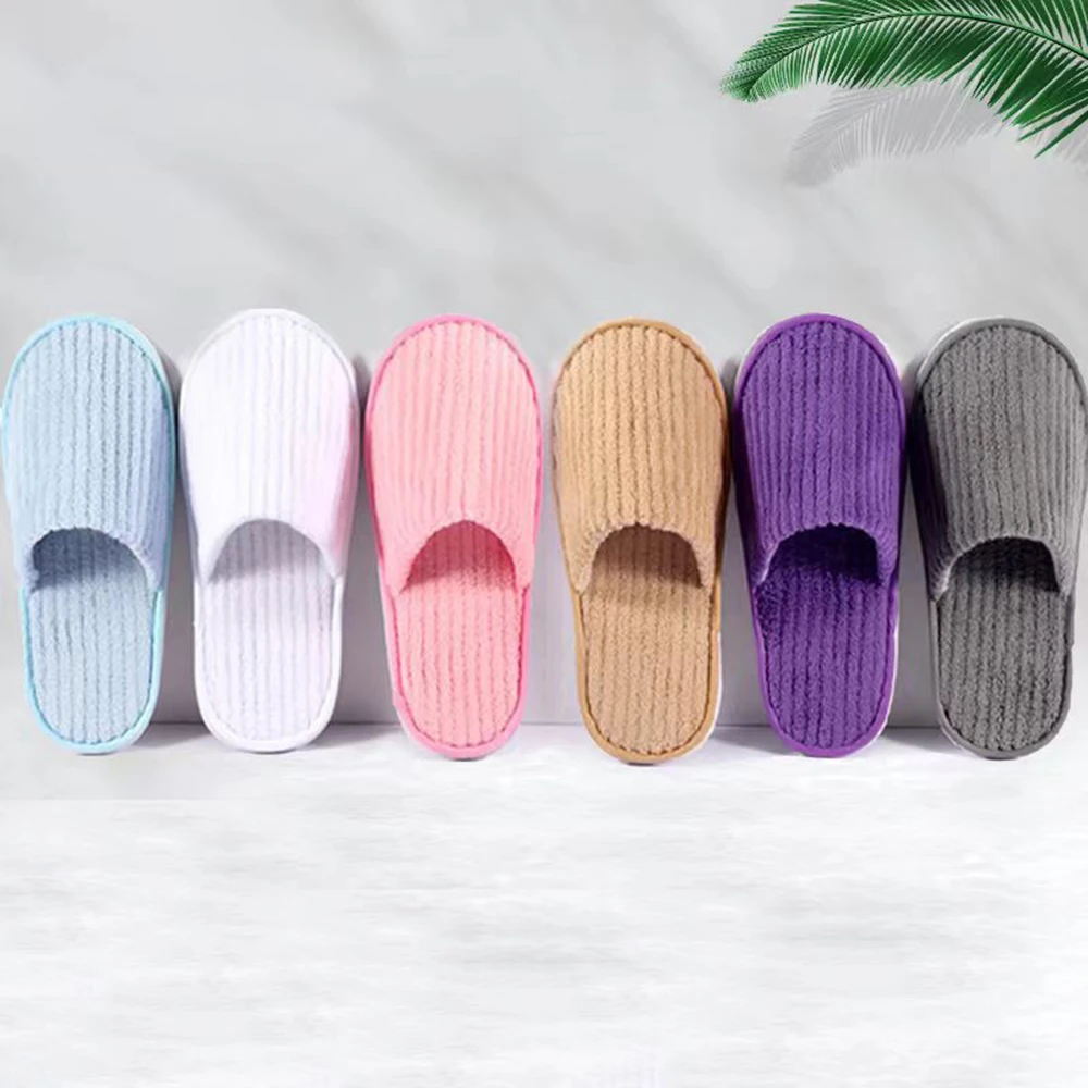 Winter Slippers Closed Toe Non-slip Shoes Men Women Hotel Disposable Slides Home Travel Sandals Hospitality Footwear Slippers