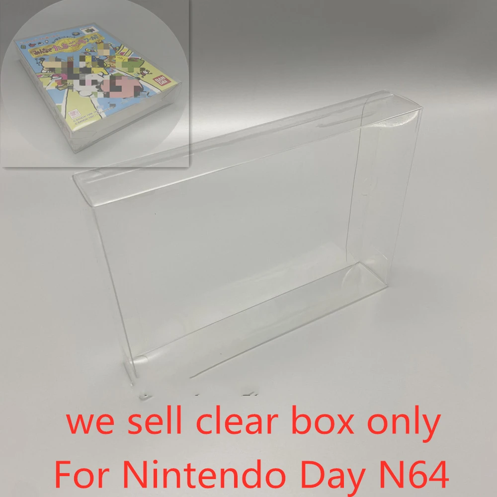 10Pcs PET Box Protector For tamagotchi Transparent Collect Boxes For Nintendo 64 N64 Game Shell Clear Display Case For JPN