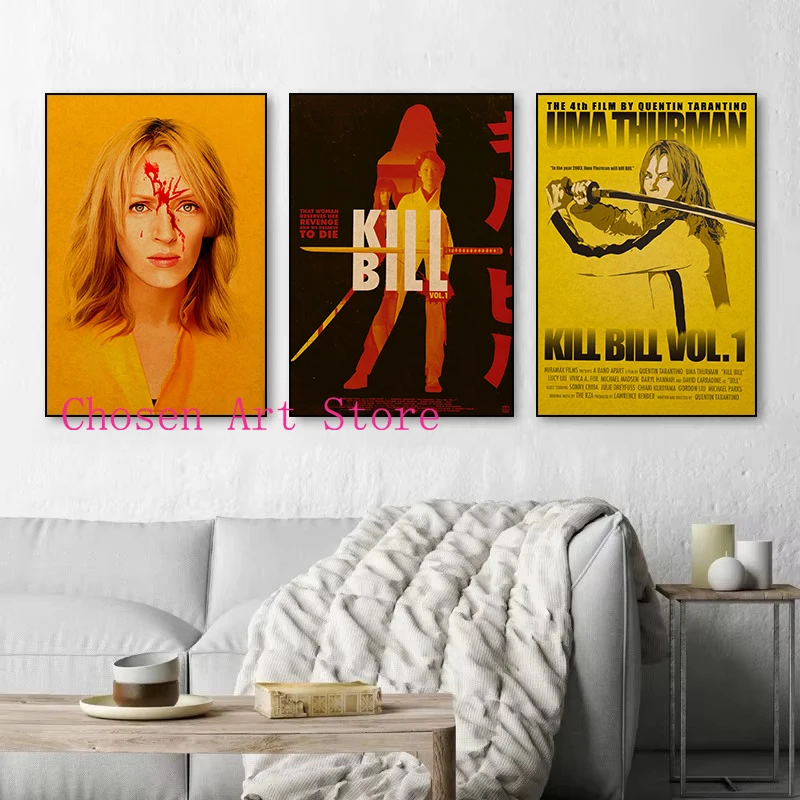 Classic Movies Kill Bill Poster Print Canvas Art Pictures Home for Living Room and Bedroom Wall Modern Decor Frameless Painting