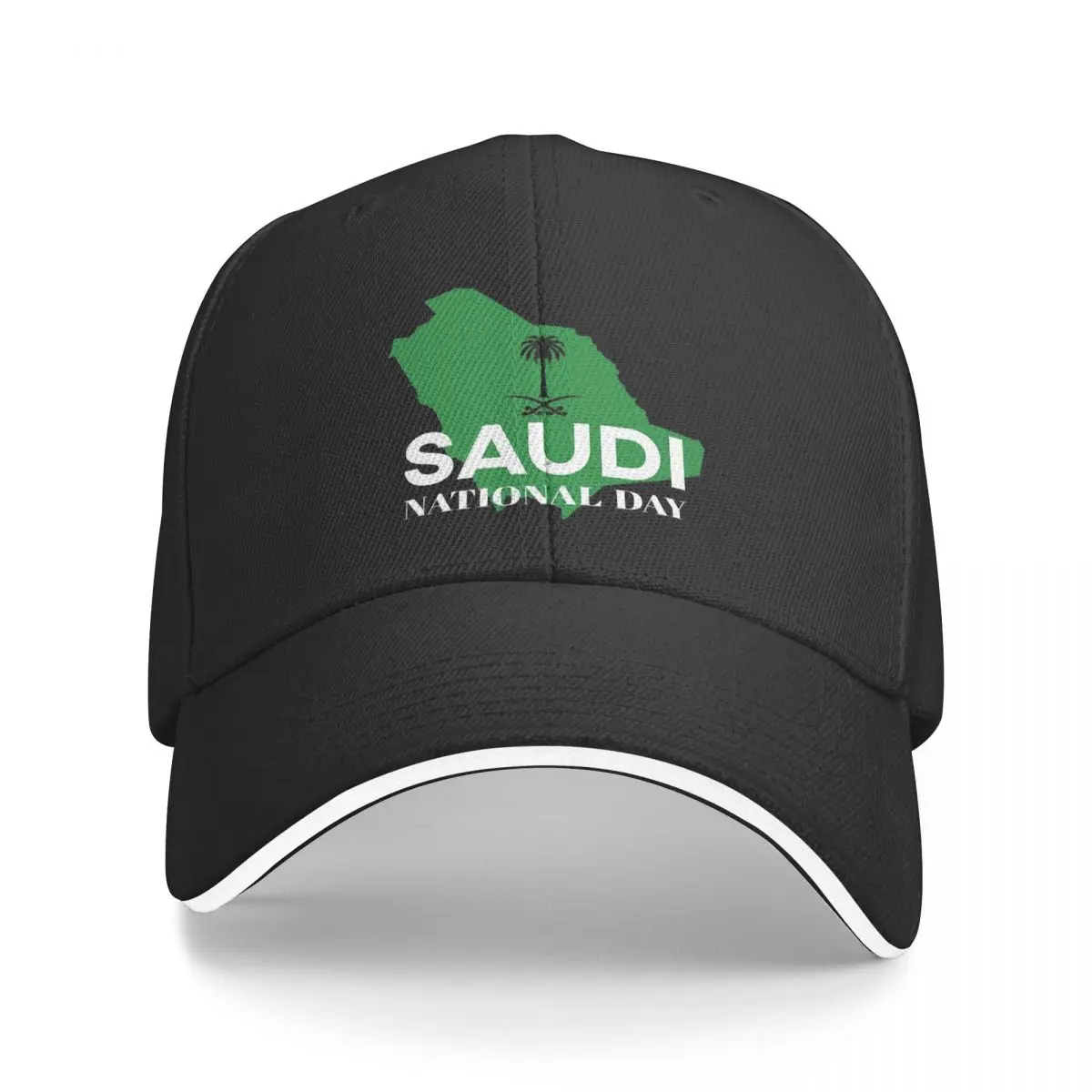 Topi bisbol Hari Nasional Saudi uniseks, topi santai liburan lucu luar ruangan semua musim perjalanan dapat disesuaikan