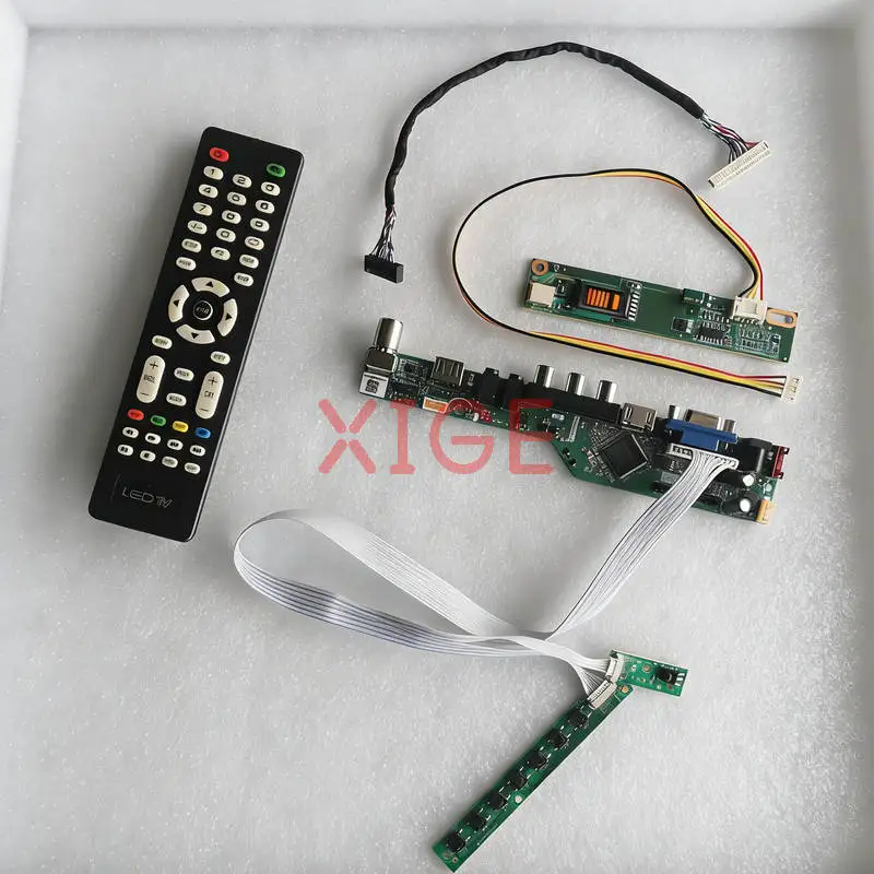 

Плата контроллера экрана подходит для CLAA156WA01A LP156WH1 B156XW01 M156NWR1 1366x768 1-CCFL USB + AV + VGA + HDMI 30-контактный комплект LVDS 1366 * 768 DIY