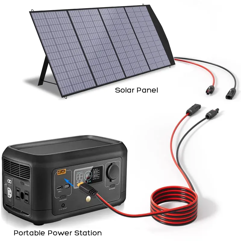 3m/10Ft 12AWG Solar Panel Connector to XT60 Cable for ALLPOWERS R600 R1500 R2500 Solar Generator with 100W 200W 300W Solar Panel