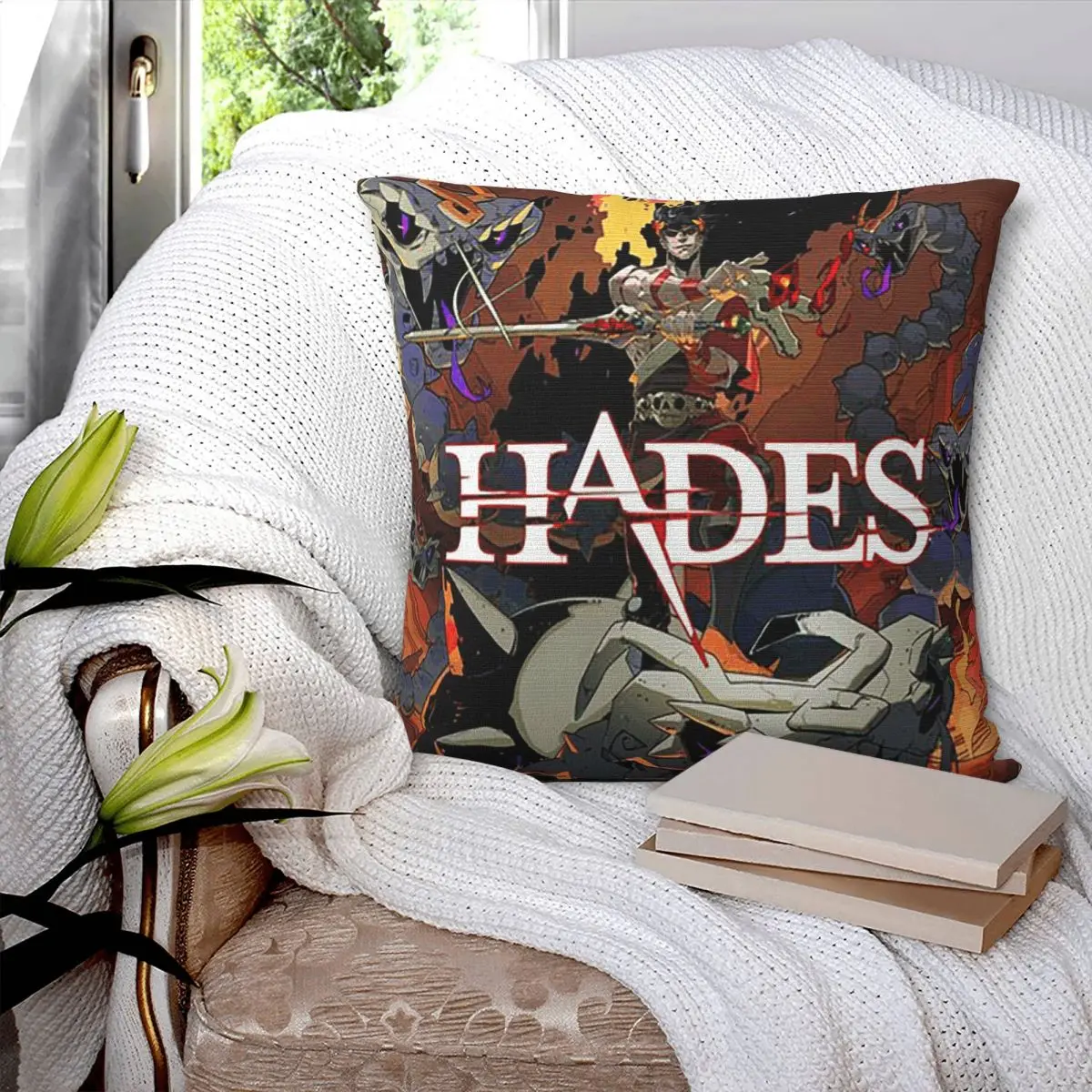 Role Playing Games Hades Square Pillowcase Cushion Cover Pillow Case Throw Pillow Cover for Home Bedroom Car