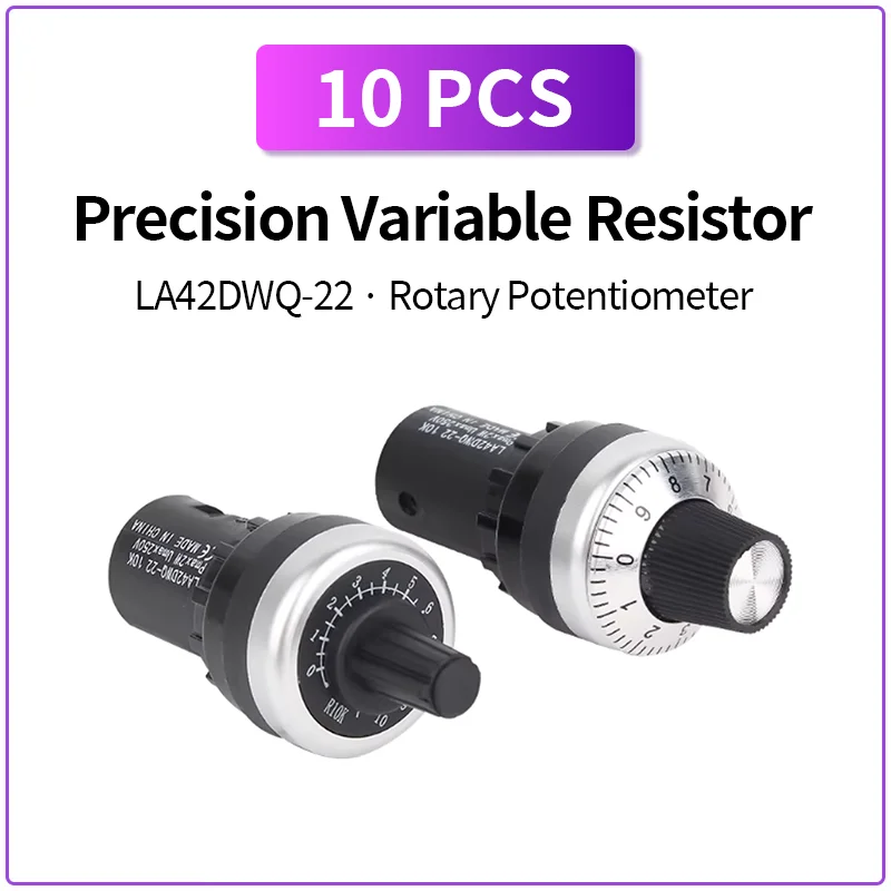 10PCS LA42DWQ-22 Precision Potentiometer 1K 2K 5K 10K Variable Resistor for Inverter Speed Control