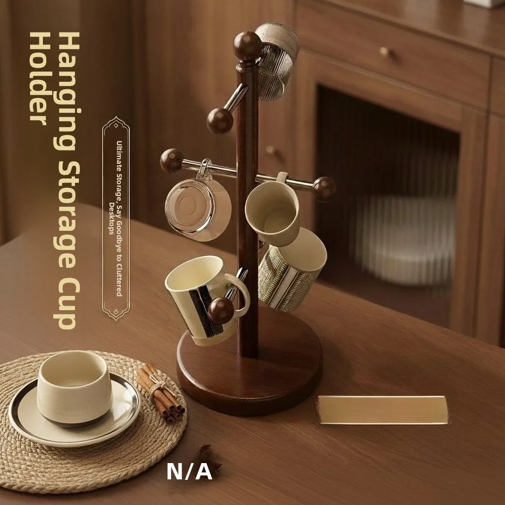 premium-feeling-wooden-mark-cup-draining-hanger-cup-holder-desktop-home-dustproof-tea-cup-storage-rack-korean-style-wood-mate