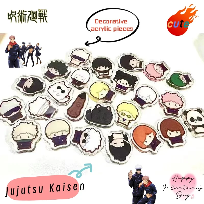 New Jujutsu Kaisen Gojo Satoru Megumi Bulk 2cm Acrylic Pieces Anime Cartoon Cute DIY Handmade Consumables Decoration Toys Gifts