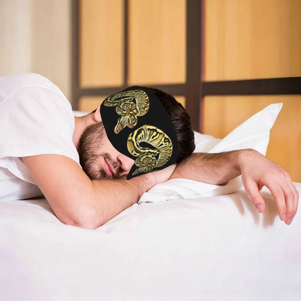 Ball Python Pastel Leopard sleep eye mask Light Blocking Portable Eye Cover for Girls Boys Travel Party Gift Eyeshade eyepatch