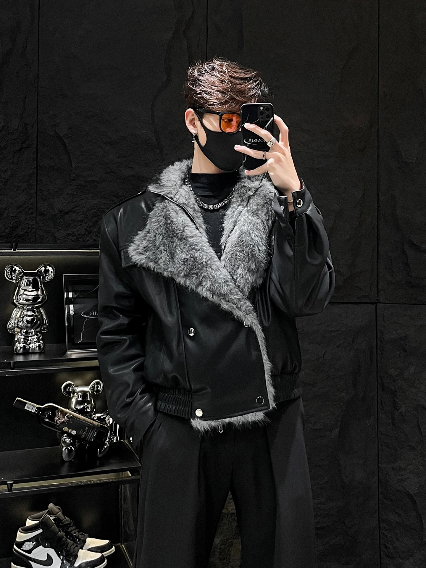 

Мужская кожаная куртка s' Thiened, Новое зимнее поступление, куртка из кожи горного орла с хлопковой искусственной кожей