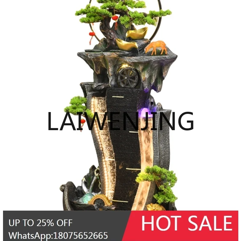 RWJ Artificial Mountain and Fountain Humidifier Fengshui Wheel Joining Gift Decoration