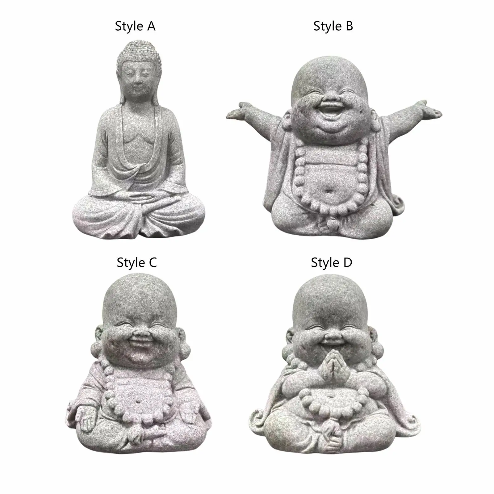 Buddha Statue hand geschnitzte Buddhismus dekorative Figur Buddha Skulptur für Wohnzimmer Home Shop Tischplatte Indoor Outdoor