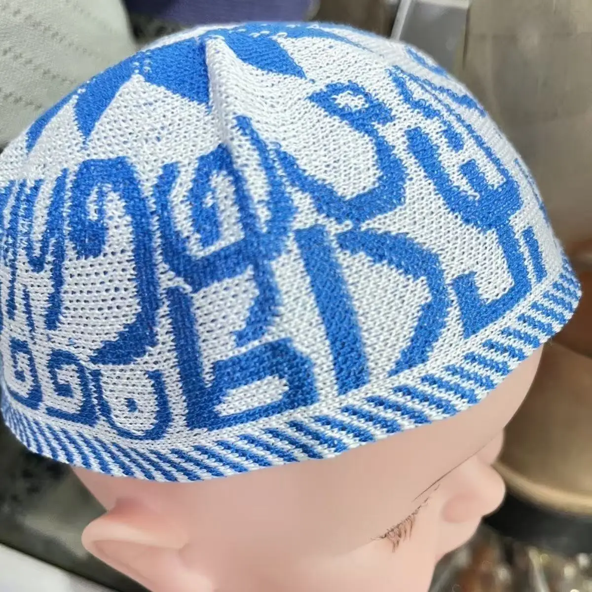 Livraison gratuite casquettes musulmanes pour enfants Crochet tricot chapeau enfant turquie Kufi islamique kippa juif Turban cadeau coton maille 0787