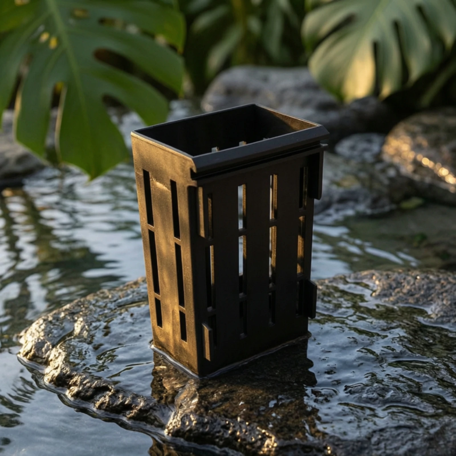 Aquatic Fish Habitat Plant Holder Slotted Water Plant Pot Edge-Mounted Aquatic Pot Lightweight Hydroponic Planter Box