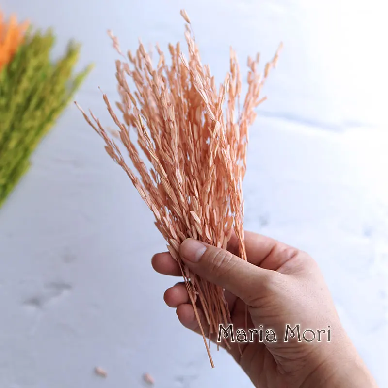 5 جرام/Broomcorn مصبوغ الزهور الطبيعية المجففة ابيض اليدوية DIY المواد الراتنج الايبوكسي الغراء الروائح الشموع الزهور