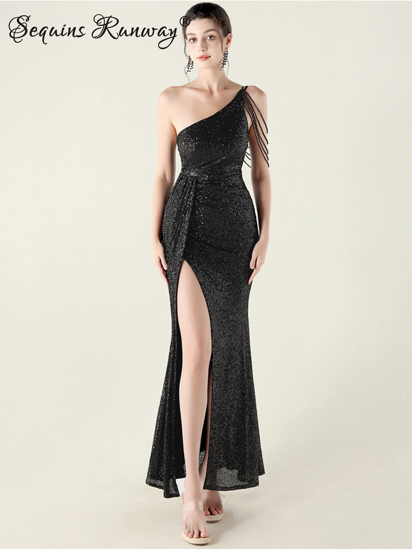 

Sexy backless white wedding party long dresses women black sequin summer dress woman 2025 elegant prom evening dresses vestidos