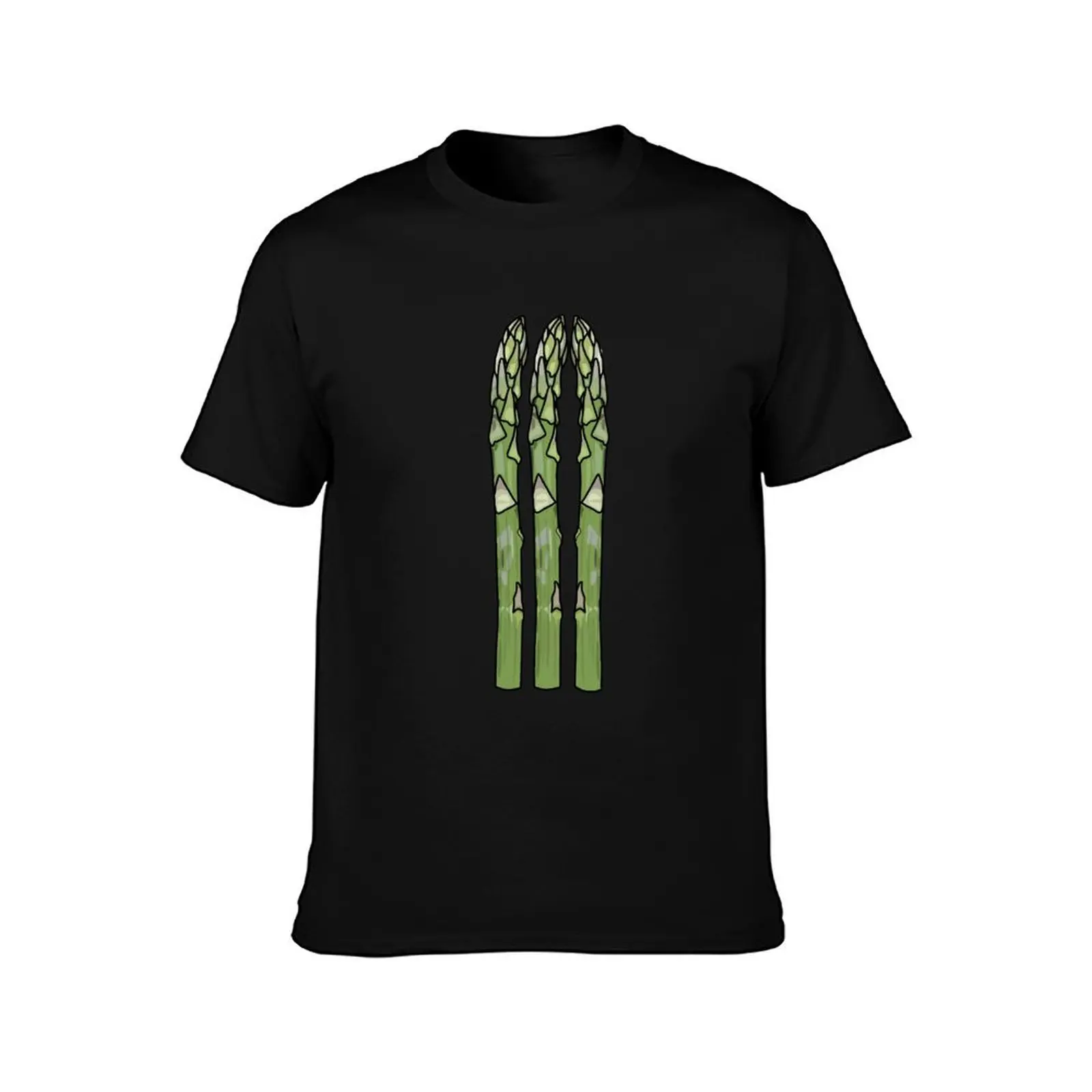 Asparagus cartoon illustration T-Shirt shirts graphic tee summer tops men clothing