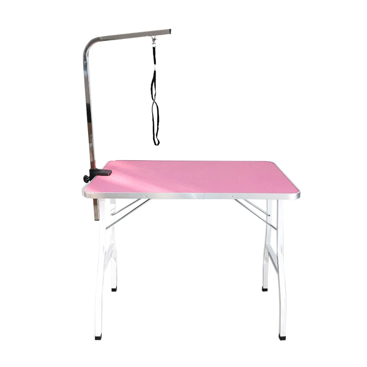 LIZE PET Height Adjustable Foldable Pet Grooming Table Arm with Clamp Stainless Steel Dog Grooming Loop Noose and Tool