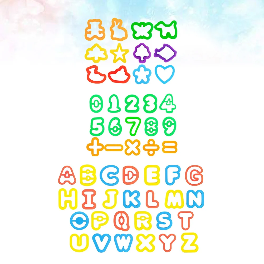 مجموعة قوالب ألوان مكونة من 53 قطعة، أدوات تصاميم متنوعة للأطفال، لعب إبداعي لتخفيف التوتر وتعلم الفصول الدراسية وحفلات أعياد الميلاد الممتعة