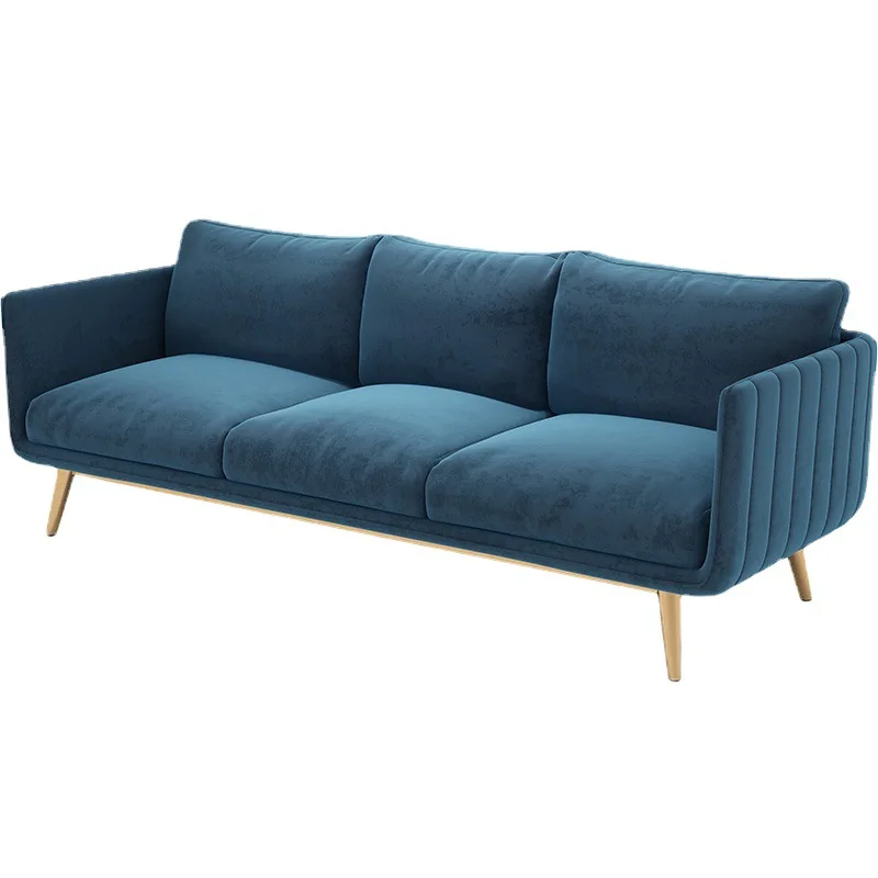 Nordic living room fabric sofa combination, simple meeting guests to discuss leisure sofa chair