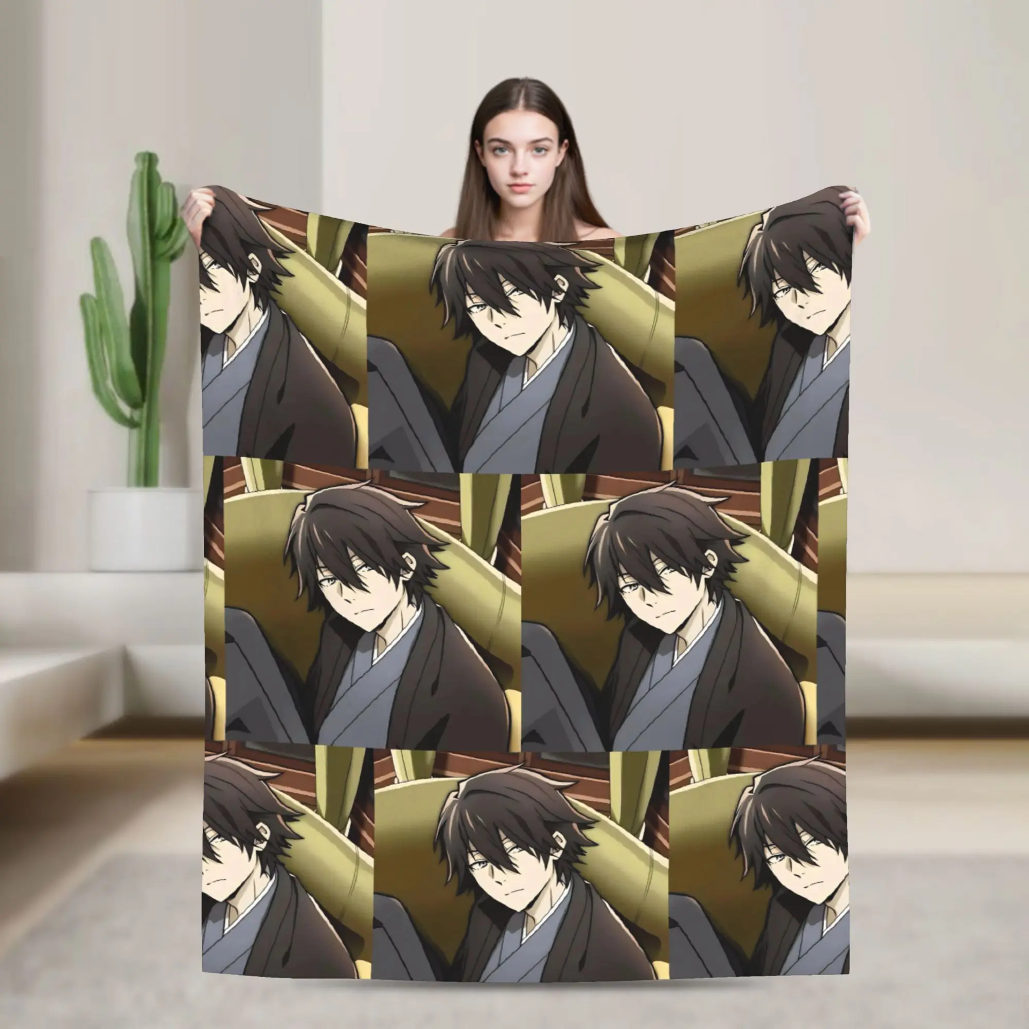 Anime Bungo Stray Dogs Blankets Flannel Autumn/Winter  Portable Super Warm Throw Blanket for Home Travel Rug Piece