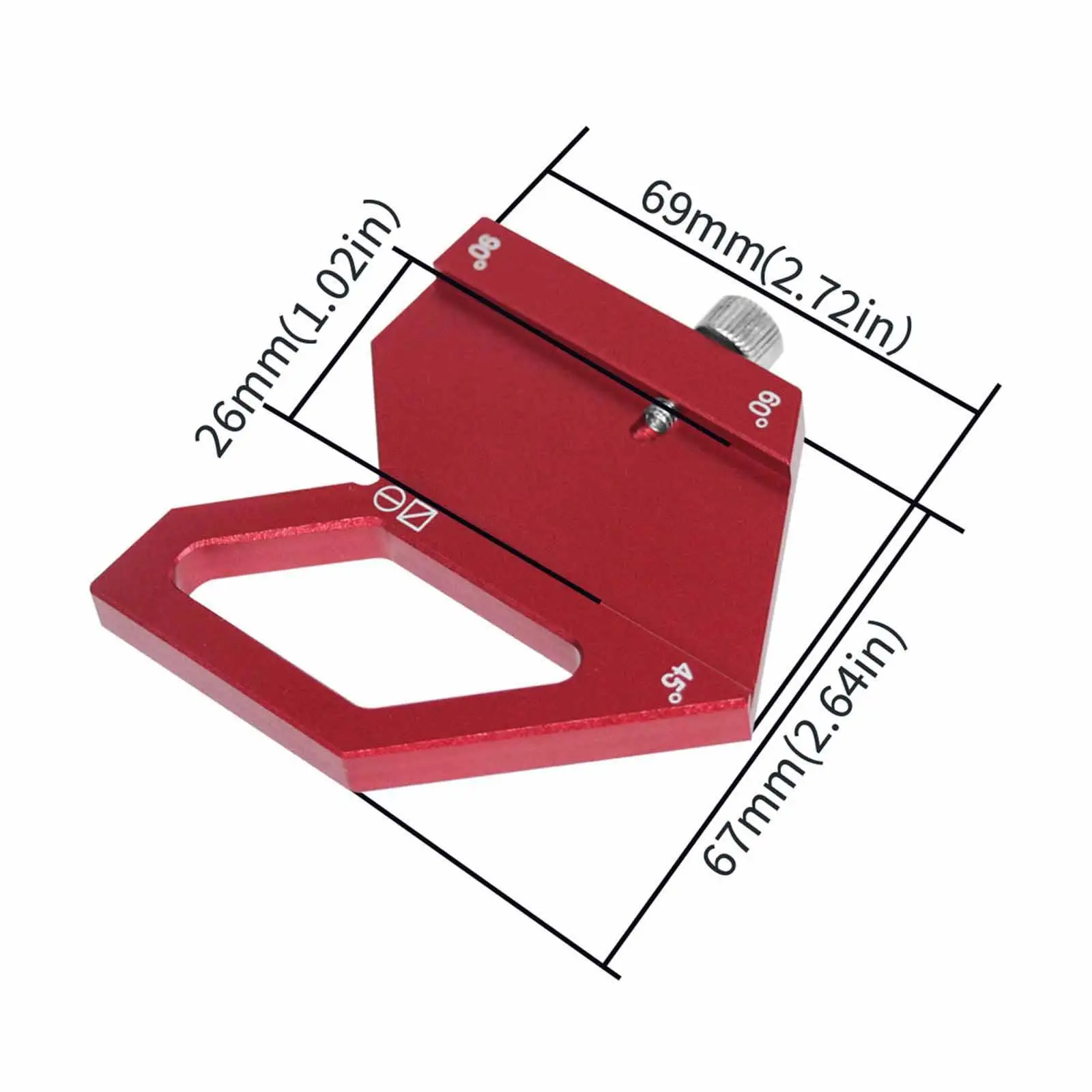 Woodworking Scriber Marking Line Ruler 45/60/90 Degrees Woodworking Ruler