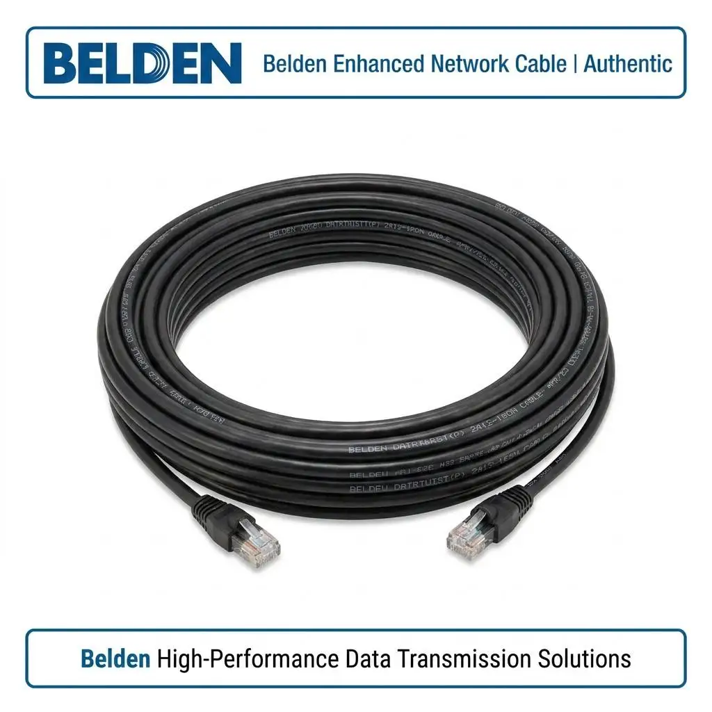Original New Belden 2412 Cat6+ Ethernet Cable 4 Pair 23AWG Solid Bare Copper 350MHz U/UTP CMR Riser Network Cable 305m