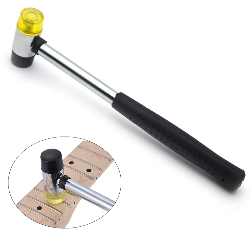 Rubber Guitar Luthiers Tool Double Headed Fret Wire Hammer Guitar Wire Replacement Tool Guitar Fret Crown File
