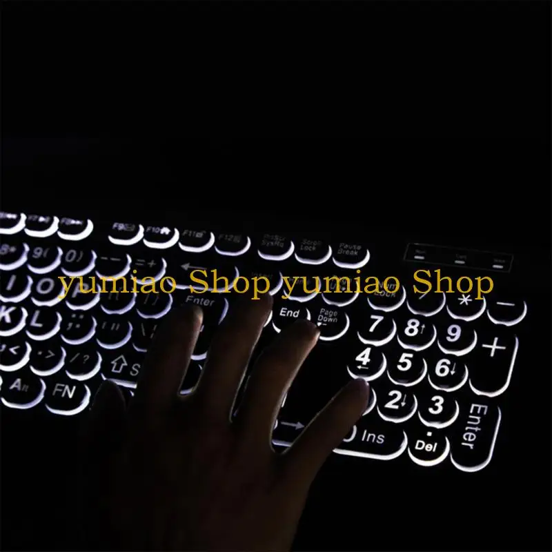 

587B Шнуровые USB-клавиатуры со 104 клавишами с подсветкой. Полноразмерные клавиатуры с крупными символами для домашнего и